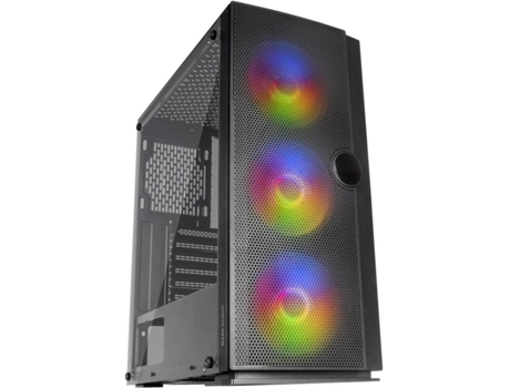 Mars Gaming Mc320 usb 3.0 negra con ventana caja atx pc microatx miniitx frontal mesh style 3xventilador frgb lateral