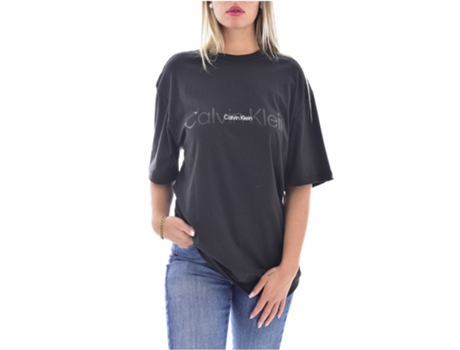 Camiseta CALVIN KLEIN 000Qs6898E Mujer (Algodón - Negro - M)