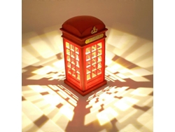 Omni-lámpara De Mesa Led Retro Cabina Telefónica Londres Con Sensor Táctil Cargador Usb Luz Nocturna De Noche
