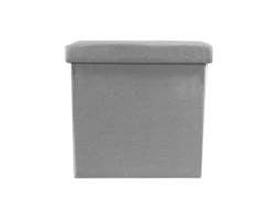 Puff Ottoman de Almacenaje Cuadrado Plegable 38x38x38cm NYANA Home Gran Almacenaje Estilo Otomano Poliester Resistente Gris