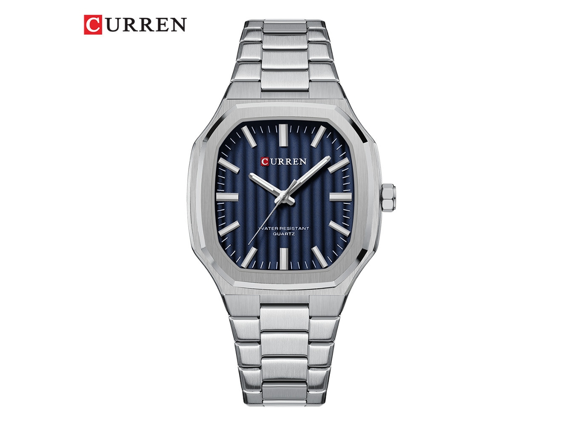 Reloj De Pulsera Rectangular De Acero Con Correa De Acero Para Hombre, Estilo Moderno Y Creativo. Reloj De Pulsera De Cuarzo Para Hombre.