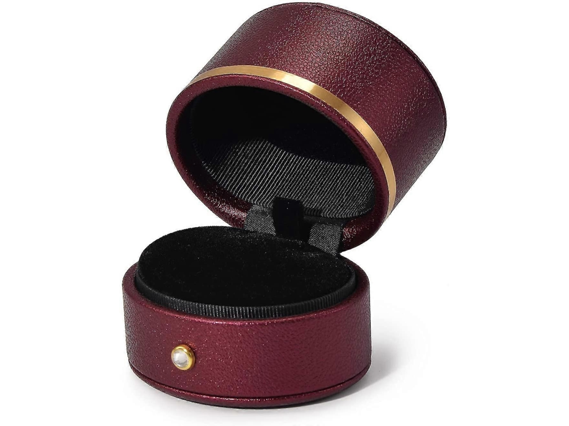 Estuche de cuero para anillos, ideal para compromisos, pedidas de mano o como regalo para anillos de boda y aretes. Hengjian