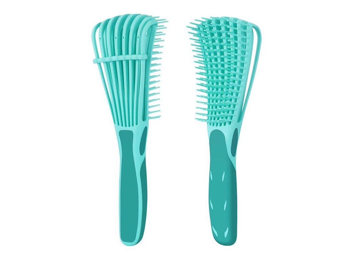 Peine Para Cabello Rizado 3a A 4c, Desenreda Fácilmente, Aporta Volumen Y Acondiciona - Verde