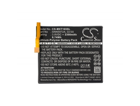 Batería POWERY 1.60.MOT.1.33 para Motorola XT1650-03