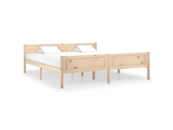 Estructura De Cama Sin Colchón Madera Maciza De Pino 180x200 Cm