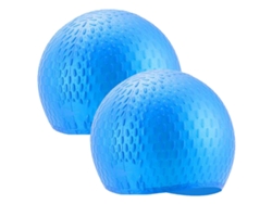 Pack de 2 gorros de natación de silicona con burbujas para reducir la fricción y cuidar tu peinado
