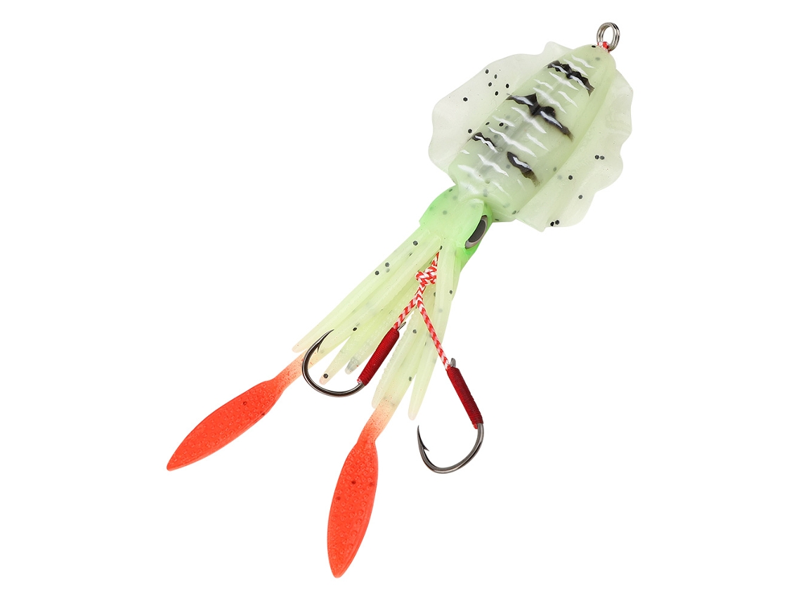 Cebo De Calamar Luminoso Con Simulación, Anzuelos Dobles Con Plomo, Carnada Blanda De Pulpo Para Pesca En Barco Marítimo Profundo Ty-09
