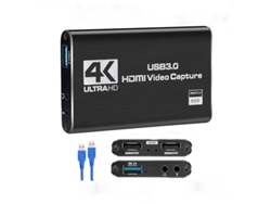 Placa De Captura De Vídeo Usb 3.0 Para Hdmi 1080P Adaptador De Gravação De Vídeo Para Dispositivo De Captura De Gravação De Jogos