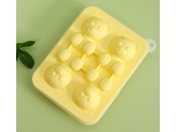 Bandeja De Silicona Para Cubitos De Hielo Con Estampado De Oso 3d / Reutilizable (amarillo) Czhhmart