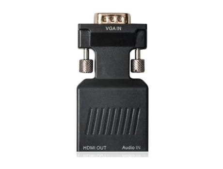 Adaptador Vga Hdmi Hembra Adaptadores Audio Proyector Monitor Negro