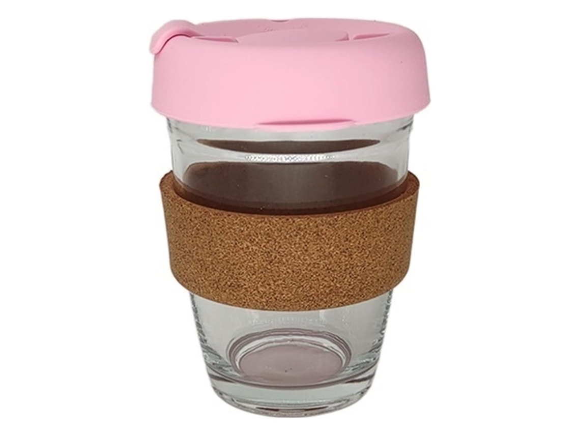 Vaso reutilizable innovador de vidrio de borosilicato ecológico, diseño soplado a mano, solución de por vida para bebedores con conciencia ecológica (355 ml)