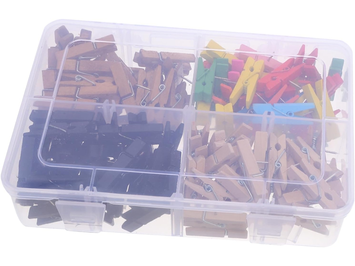 120 Chinchetas De Madera Con Mini Clips De Resorte, Chinchetas Decorativas Para Mapas Y Tableros.