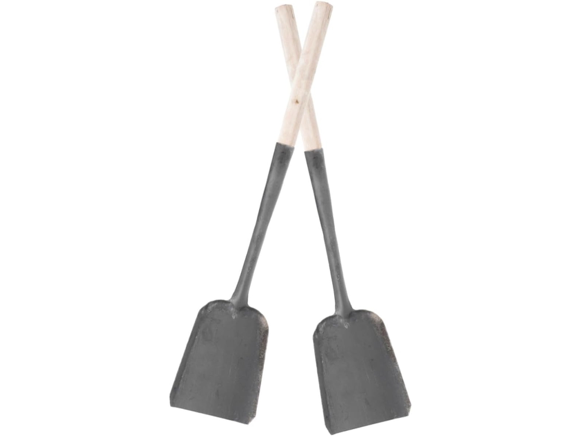 2 Palas De Hierroes Para Cenizas Con Mangos Largos De Madera: Palas De Limpieza Resistentes Para El Hogar Y El Jardín