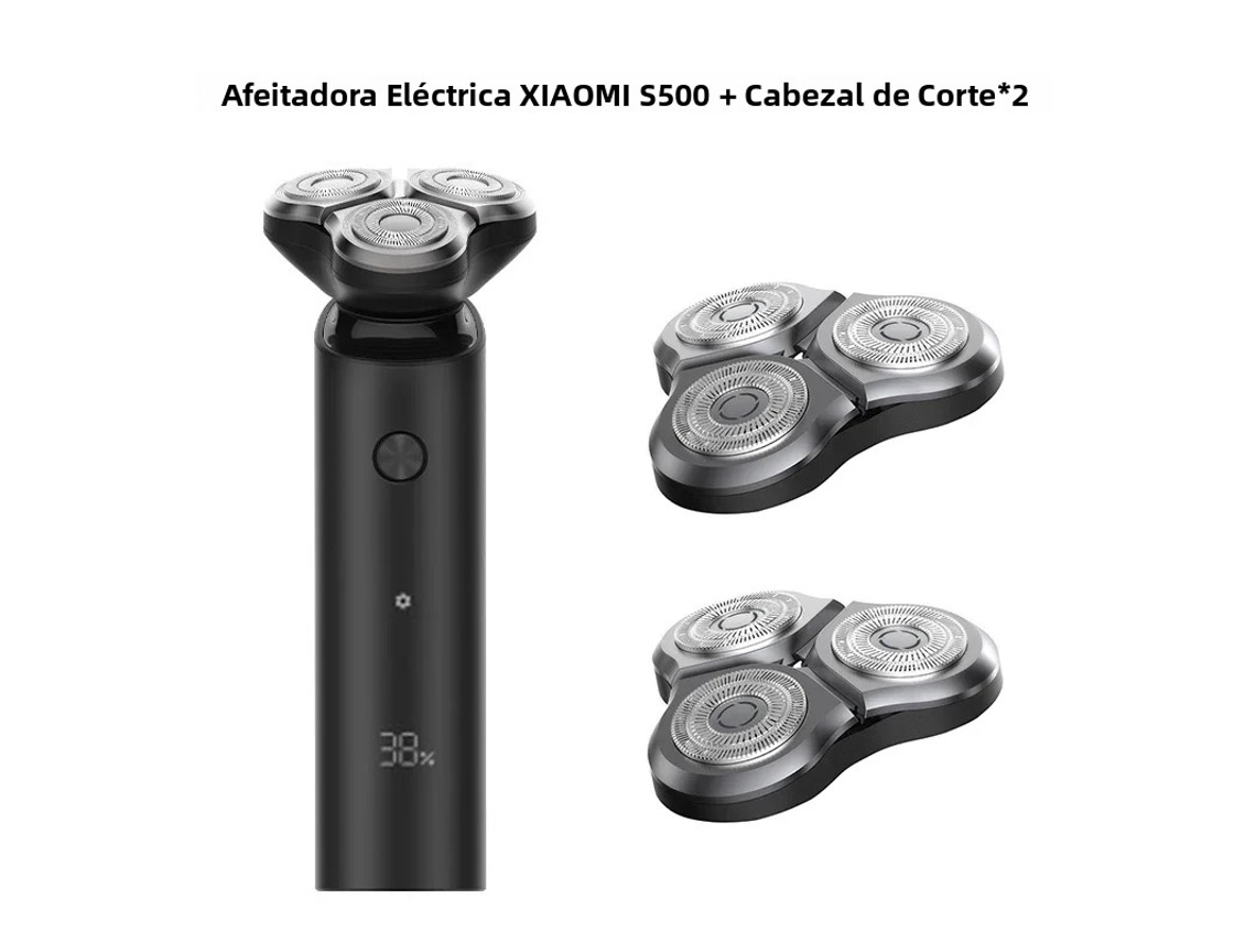 (añade 2 Cabezales De Corte) Afeitadora Eléctrica, Húmeda Y Seca, Recortadora De Tres Cuchillas