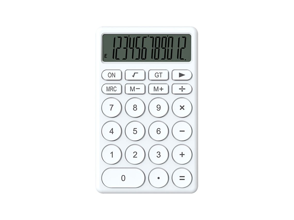 Calculadora Infantil Multifuncional Portátil De Bolsillo Con Pantalla Grande Para Oficina Escuela Hogar Blanco