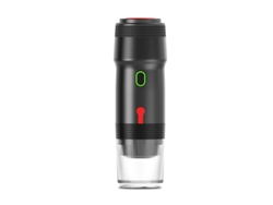 Cafetera expreso portátil Chrui con cápsula USB 3 en 1, cable USB y cable para coche (negra)