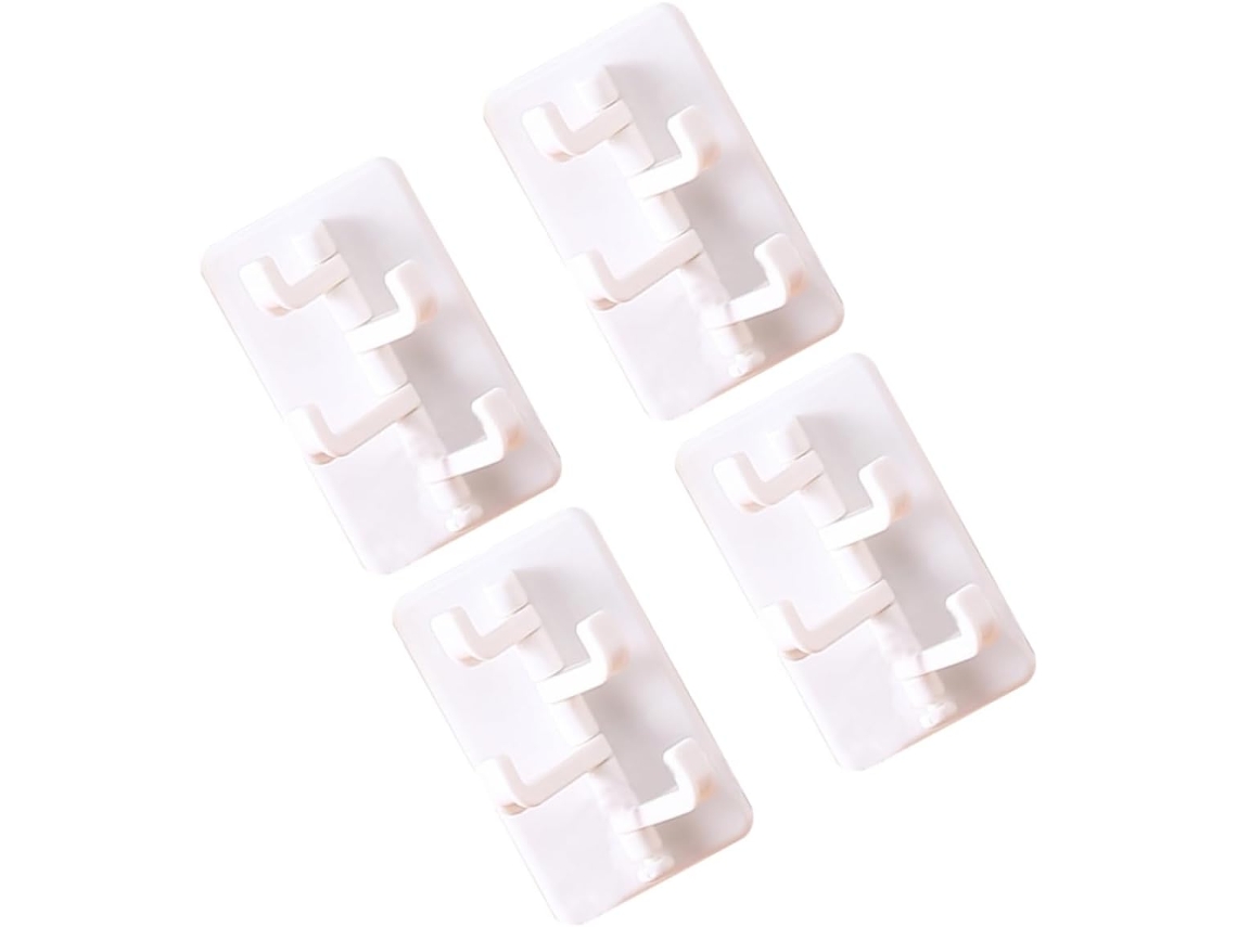 Juego de 4 ganchos giratorios con garras, adhesivos para colgar en la pared, para toallas, bufandas, chales y accesorios. Slowmoose