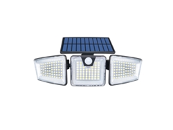 Lámpara De Pared Led Solar Superbrillante Con Sensor, Ip65, Ajustable, 3 Lados, Para Jardín Exterior.
