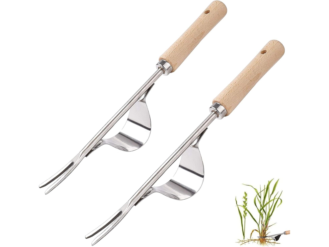 MEOIRUERY Weeder manual a mano, diseño de vero inoxidable de acero inoxidable para eliminación de raíces eficiente, tirador de malezas que ahorra mano de obra, 