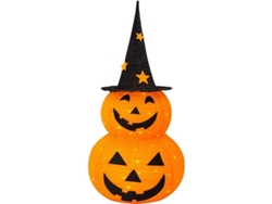 Calabaza De Halloween Plegable De 90 Cm Con 50 Luces Led, Decoración Para Interiores Y Exteriores Para Las Fiestas.