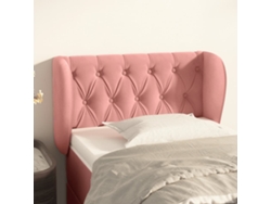 Cabecero De Terciopelo Rosa 83x23x78/88 Cm
