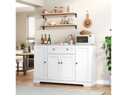 Aparador De Cocina Multifuncional – 138 Cm, Con Cajón, Puertas Y Estantes Regulables.