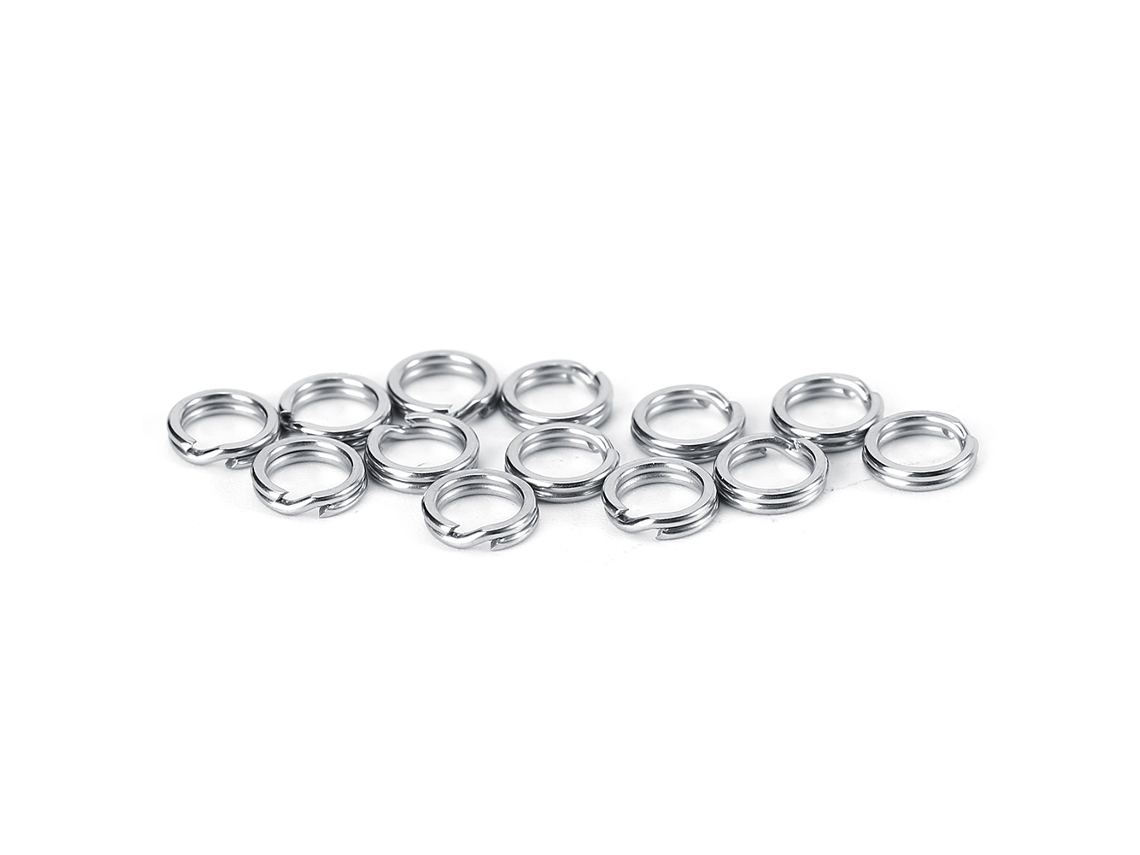 50 Anillos Separadores De Acero Inoxidable Con Dos Espirales Para Conectores De Cebo De Pesca (n.º 6)