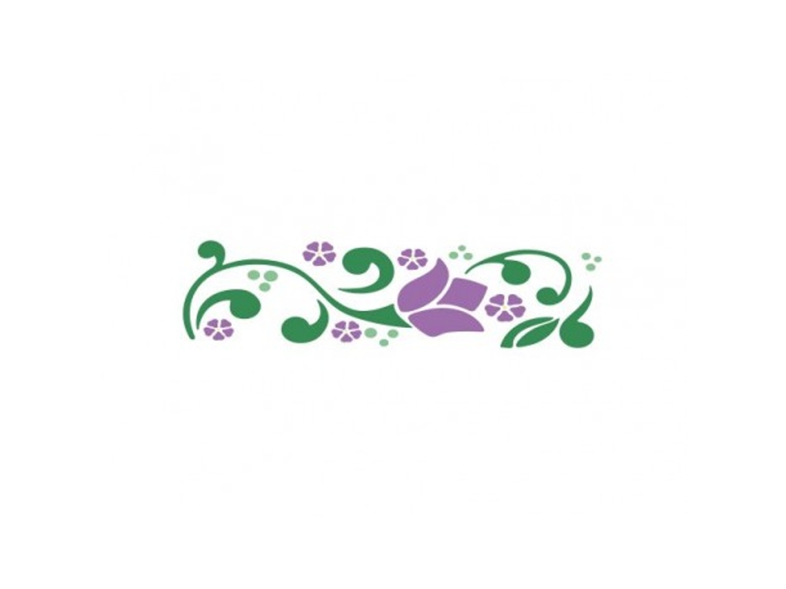 Plantilla 16x5cm Floral 300061139 Acrilex