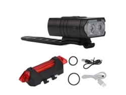 Bj-kit De Luzes Led Para Bicicleta: Luz Dianteira E Traseira, Carregamento Usb, Para Passeios Ao Ar Livre