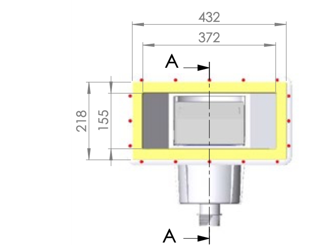 Skimmer boca concreto