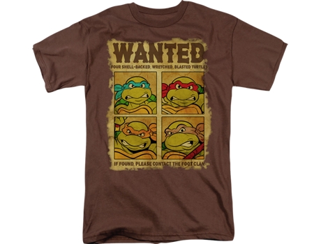 Camisetas Unisex DEEPSTONE Wanted Poster Teenage Mutant Ninja Turtles Café (L)