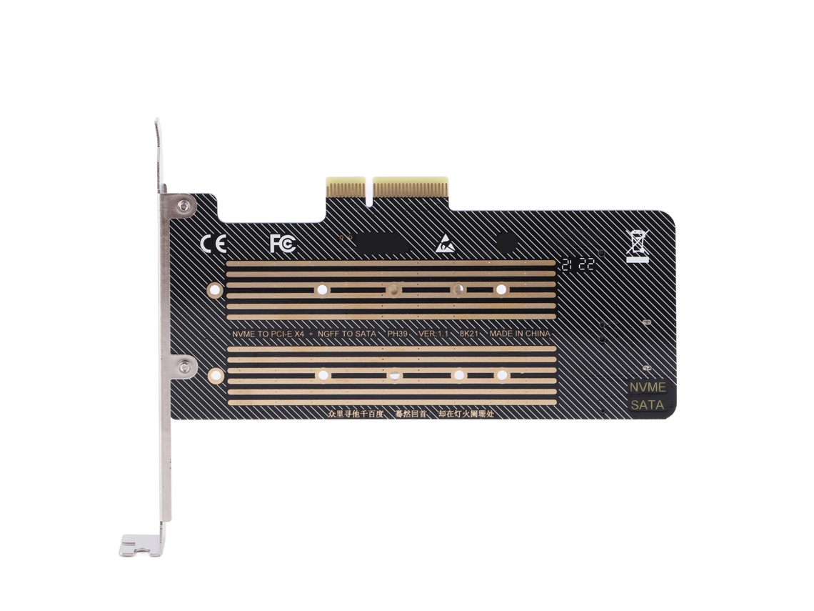 Tarjeta Adaptadora 2 Puertos Ngff M.2 B M Key A Pci‑e 4x 3.0 Ssd A Pci Express
