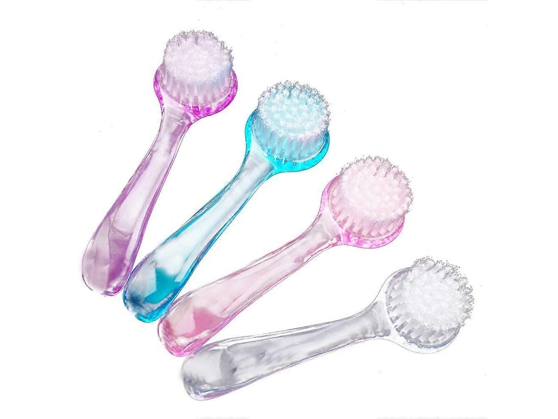 4 Brochas De Limpieza Facial Con Capucha Exfoliante Para Piel Profunda Y Pores Limpios