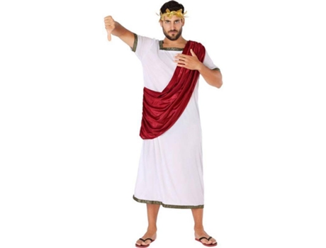 Disfraz de Hombre ATOSA Blanco romano con capa (Tam: XL)
