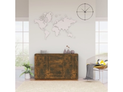 Aparador Madera Contrachapada Color Roble Ahumado 120x36x69 Cm