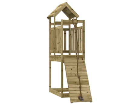 Parque Infantil VIDAXL con pared escalada de madera impregnada de pino (Edad Mínima Recomendada: 3 años)
