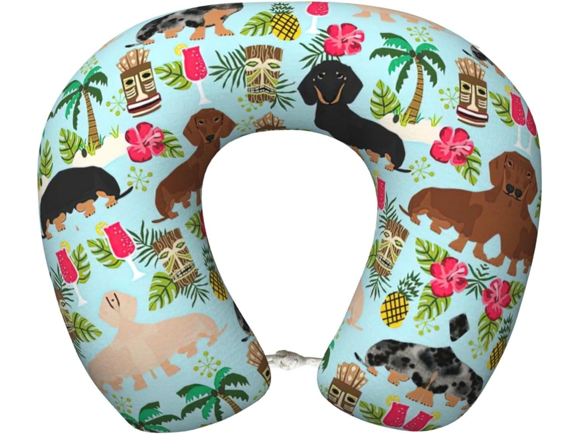 Almohada Viaje Espuma Viscoelástica Poliéster Confort. Soporte Relajación, Fácil
