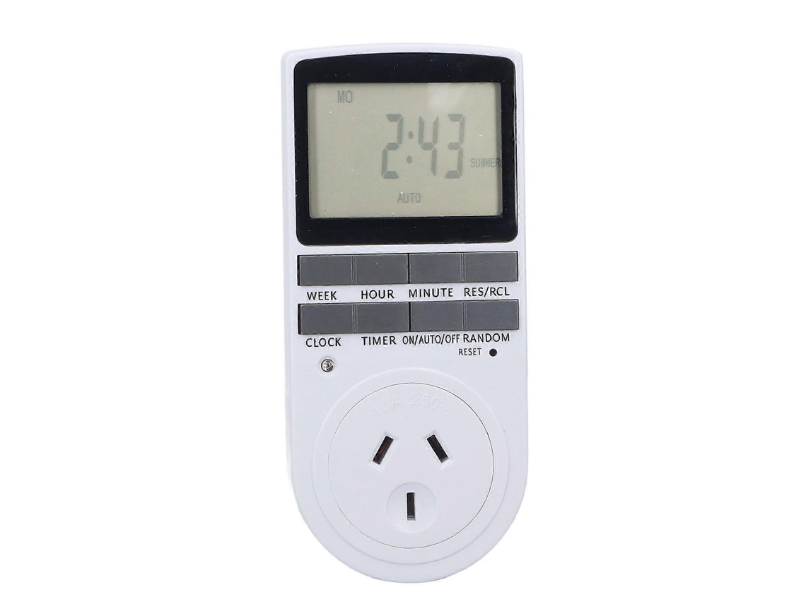 Enchufe inteligente con temporizador digital, ahorro de energía, ignífugo, de alta potencia, AU 220/240 V Nostalgia88