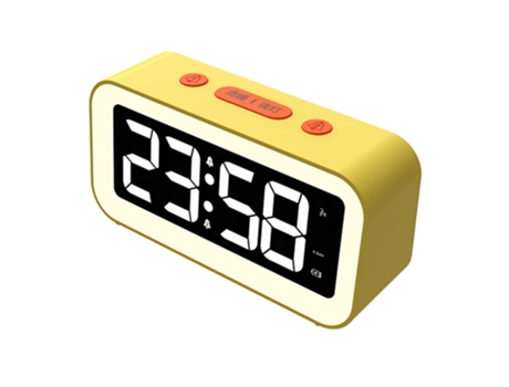 Reloj despertador digital con luz nocturna Espejo de brillo ajustable Reloj electrónico LED digital