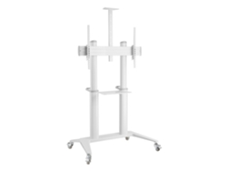 Carrito multimedia blanco Ica Tr49w / Soporte para panel plano Techly