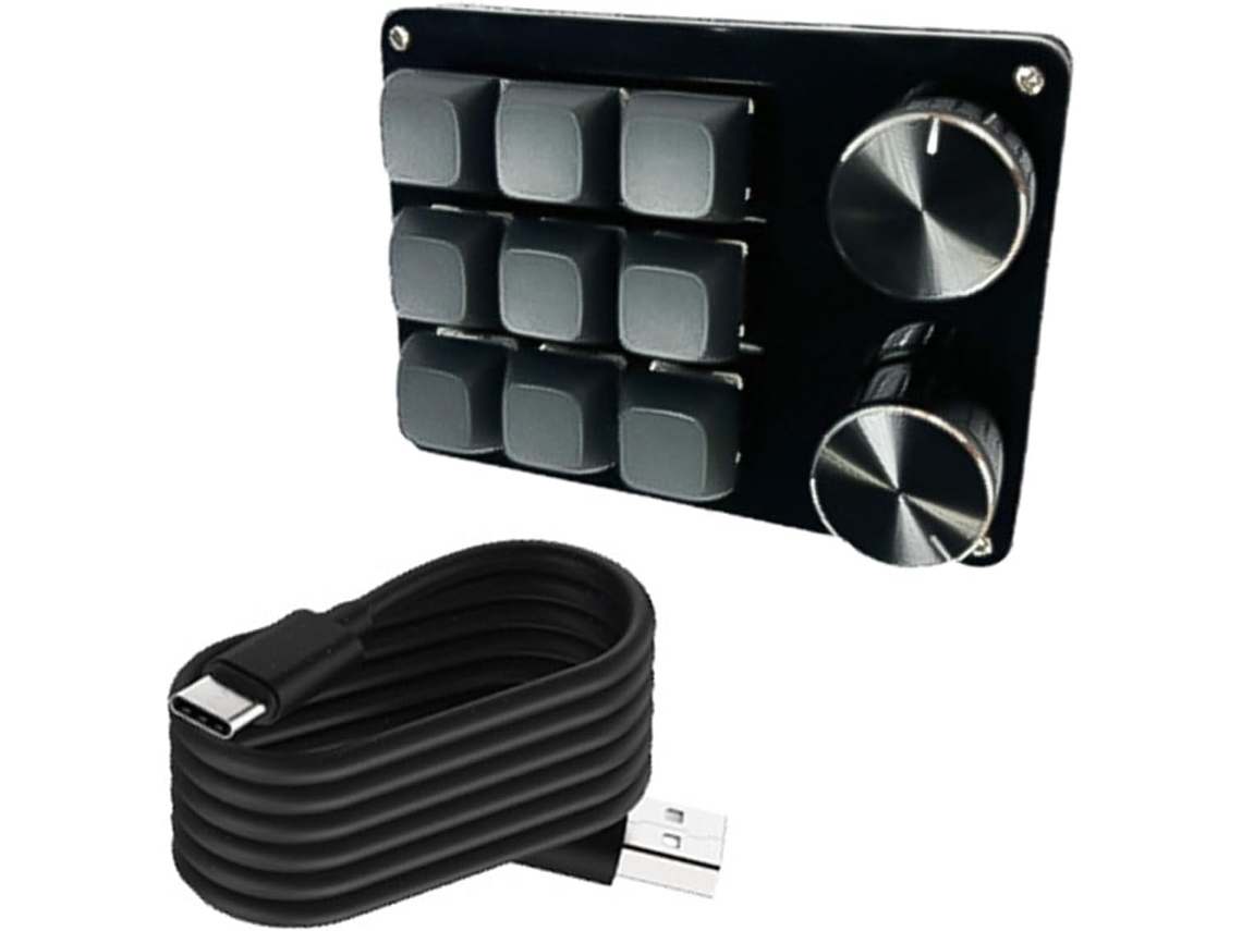 Teclado De 9 Teclas Con 10, 12 Y 15 Botones Personalizables E Interruptores De Acceso Rápido.