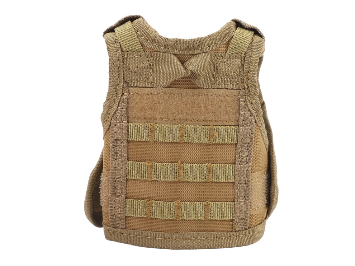 Chaleco Mini Para Botella De Cerveza Cooler Sleeve Nylon Bebida Holder Jacket Decoración Khaki