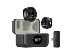 Mic Compacto Sin Desfase Audio-vídeo, Batería Duradera, Compatible Ios Y Android Para Grabaciones Exteriores