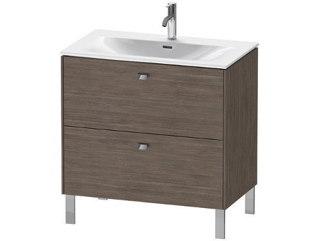 Mueble de lavabo DURAVIT Brioso vertical 82,0 x 47,9 cm 2 cajones cajón superior incl. recorte de sifón y delantal para lavabo Viu 234483