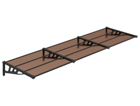 Marquesina de puerta policarbonato negro 297,5x90 cm VIDAXL