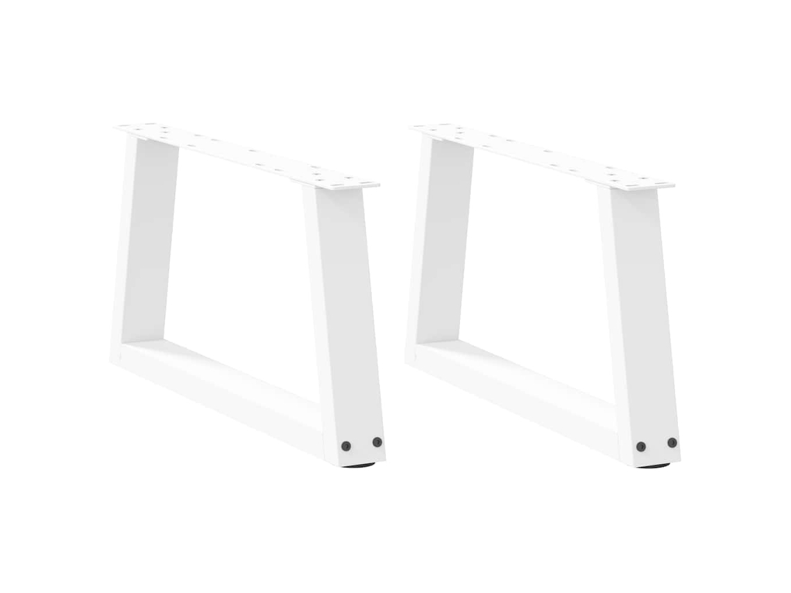 Patas Para Mesa De Comedor Forma V 2 Uds Blanco 60x(30-31,3) Cm
