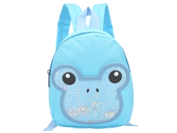Mochila Infantil Pré-escolar Pequena Infantil Animal Multifuncional Azul Para Crianças De 2-4 Anos