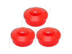 2026-cabezal De Cortacésped Universal De Nylon 3x (3x Rojo) Para Líneas De 1.65mm A 3.0mm