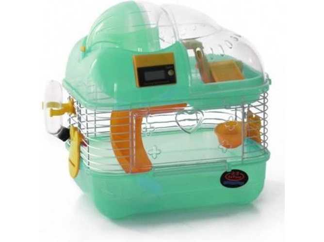 Jaula para Hamsters ORNIEX Con el Cuentavueltas Digital (Verde)
