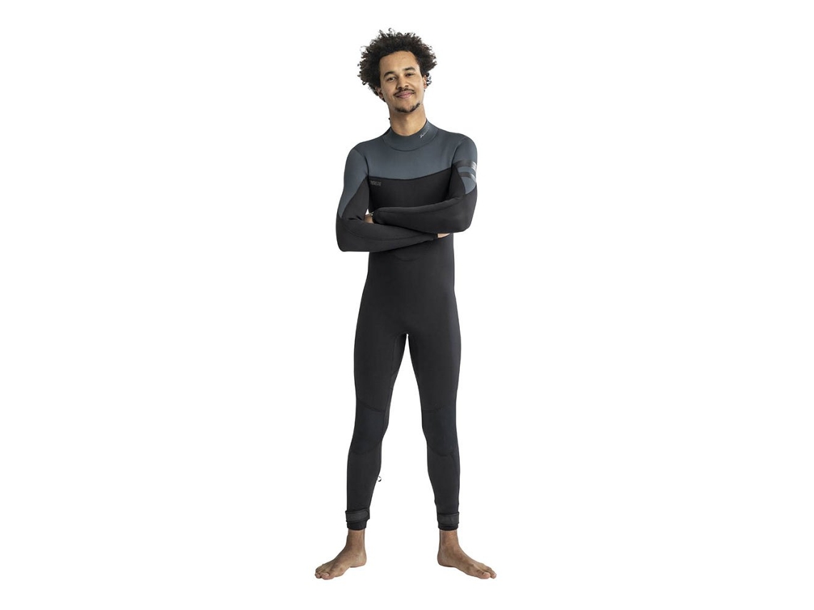 Back Zip Yukon 4/3 Milímetros Traje Preto Sjobe